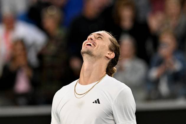 TENNIS AUSTRALIAN OPEN, Alexander Zverev of Germany celebrates his 4th round win against Cameron Norrie of United Kingdom on Day 9 of the 2024 Australian Open at Melbourne Park in Melbourne, Monday, January 22, 2024. ( NO ARCHIVING, EDITORIAL USE ONLY, NO USE IN BOOKS WITHOUT CONSENT MELBOURNE VICTORIA AUSTRALIA  Copyright: xLUKASxCOCHx 20240122001892204238