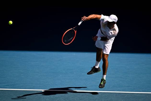 Nuno Borges (POR) during his fourth round match Australian Open, Day Nine, Tennis, Melbourne Park, Melbourne, Australia - 22 Jan 2024  Copyright: xJamesxGourley Shutterstockx 14306291cc