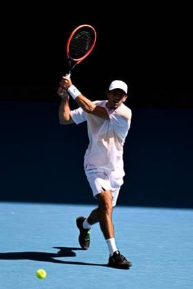 Nuno Borges (POR) during his fourth round match Australian Open, Day Nine, Tennis, Melbourne Park, Melbourne, Australia - 22 Jan 2024  Copyright: xJamesxGourley Shutterstockx 14306291bw