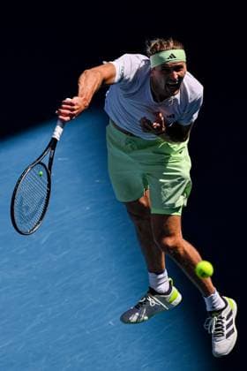 Alexander Zverev (GER) during his fourth round match Australian Open, Day Nine, Tennis, Melbourne Park, Melbourne, Australia - 22 Jan 2024  Copyright: xJamesxGourley Shutterstockx 14306291ez