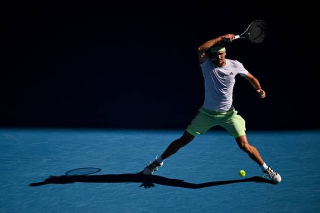 Alexander Zverev (GER) during his fourth round match Australian Open, Day Nine, Tennis, Melbourne Park, Melbourne, Australia - 22 Jan 2024  Copyright: xJamesxGourley Shutterstockx 14306291ex