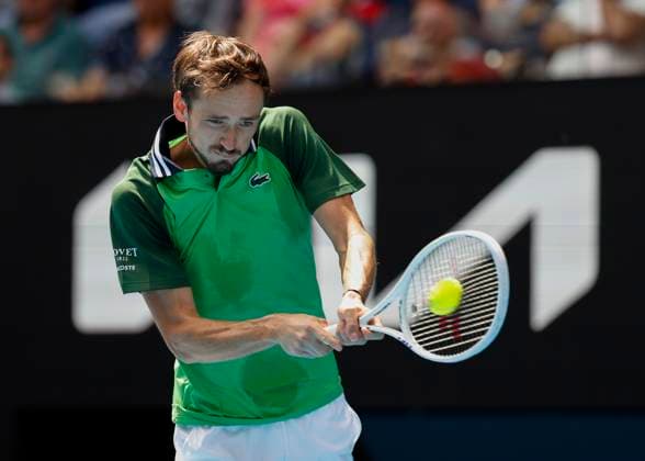 Daniil Medvedev, Australian Open 2024, Melbourne Park, Melbourne, Victoria, Australia Copyright: xJuergenxHasenkopfx