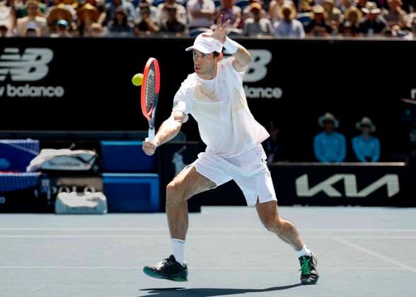 Nuno Borges POR , Australian Open 2024, Melbourne Park, Melbourne, Victoria, Australia Copyright: xJuergenxHasenkopfx