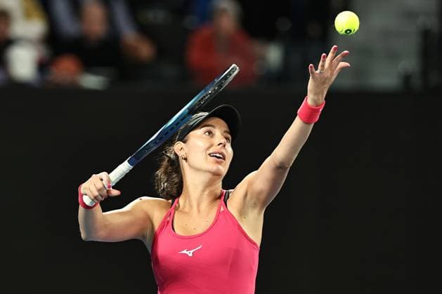 Oceane Dodin, FRA, during fourth round of 2024 Australian Open in Melbourne, 22 01 2023