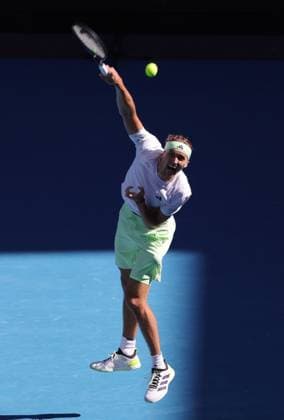 Alexander Zverev, GER, during fourth round of 2024 Australian Open in Melbourne, 22 01 2023