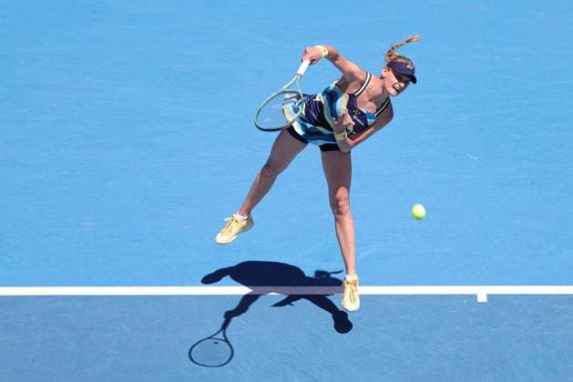 Dayana Yastremska, UKR, during fourth round of 2024 Australian Open in Melbourne, 22 01 2023