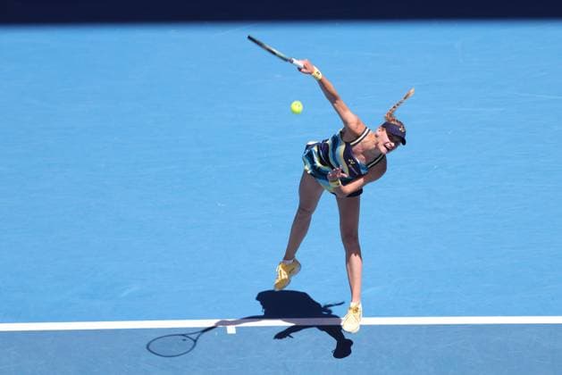 Dayana Yastremska, UKR, during fourth round of 2024 Australian Open in Melbourne, 22 01 2023