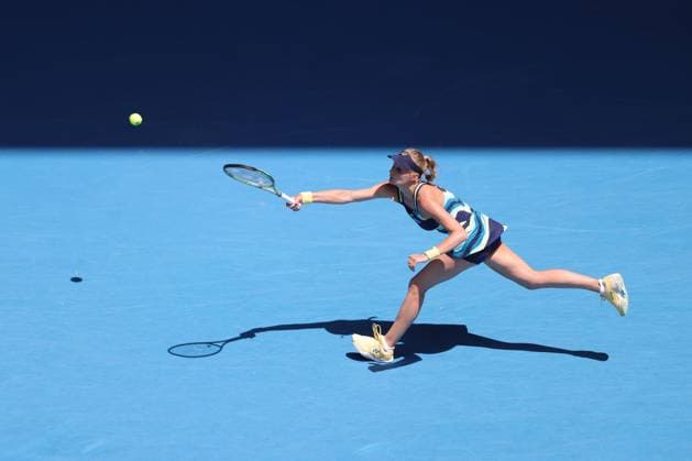 Dayana Yastremska, UKR, during fourth round of 2024 Australian Open in Melbourne, 22 01 2023