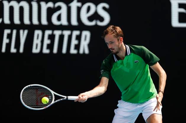 22nd January 2024; Melbourne Park, Melbourne, Victoria, Australia; Australian Open Tennis Championship Day 9; Daniil Medvedev in action during the round four singles match against Nuno Borges (POR)  ActionPlus12600664 NaFoto