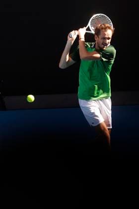 22nd January 2024; Melbourne Park, Melbourne, Victoria, Australia; Australian Open Tennis Championship Day 9; Daniil Medvedev in action during the round four singles match against Nuno Borges (POR)  ActionPlus12600688 NaFoto