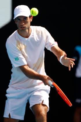 22nd January 2024; Melbourne Park, Melbourne, Victoria, Australia; Australian Open Tennis Championship Day 9; Nuno Borges (POR) in action during the round four singles match against Daniil Medvedev  ActionPlus12600670 NaFoto