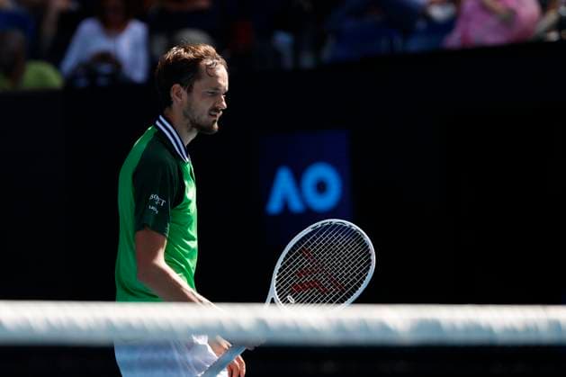 22nd January 2024; Melbourne Park, Melbourne, Victoria, Australia; Australian Open Tennis Championship Day 9; Daniil Medvedev in action during the round four singles match against Nuno Borges (POR)  ActionPlus12600673 NaFoto