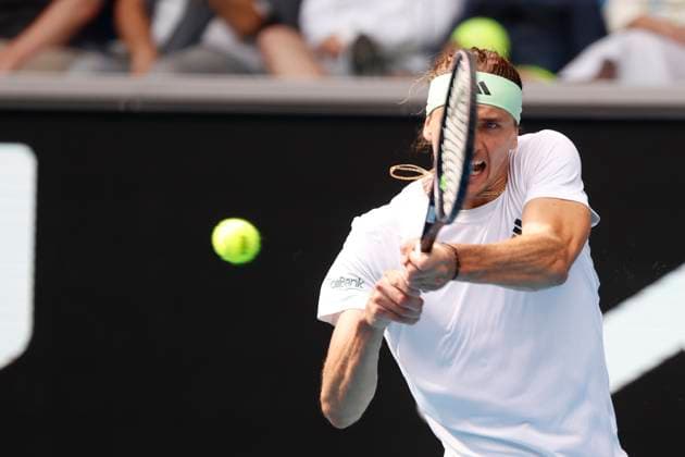 22nd January 2024; Melbourne Park, Melbourne, Victoria, Australia; Australian Open Tennis Championship Day 9; Alexander Zverev (GER) in action during the round four singles match against Cameron Norrie (GBR)  ActionPlus12600685 NaFoto