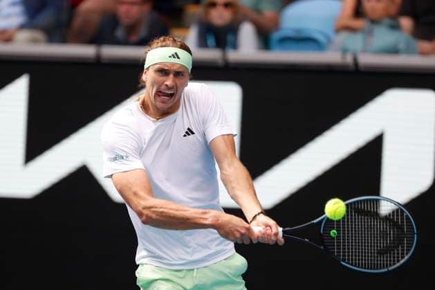 22nd January 2024; Melbourne Park, Melbourne, Victoria, Australia; Australian Open Tennis Championship Day 9; Alexander Zverev (GER) in action during the round four singles match against Cameron Norrie (GBR)  ActionPlus12600686 NaFoto