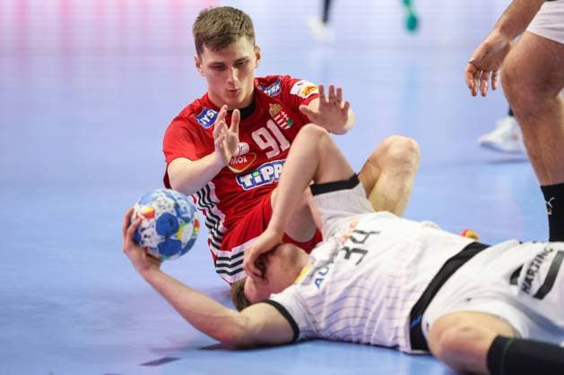 Germany v Hungary - Men s EHF Euro 2024 COLOGNE, GERMANY - JANUARY 22: Bence Imre of Hungary in action during the Men s EHF Euro 2024 main round match between Germany and Hungary at Lanxess Arena on January 22, 2024 in Cologne, Germany. SanjinxStrukic PIXSELL