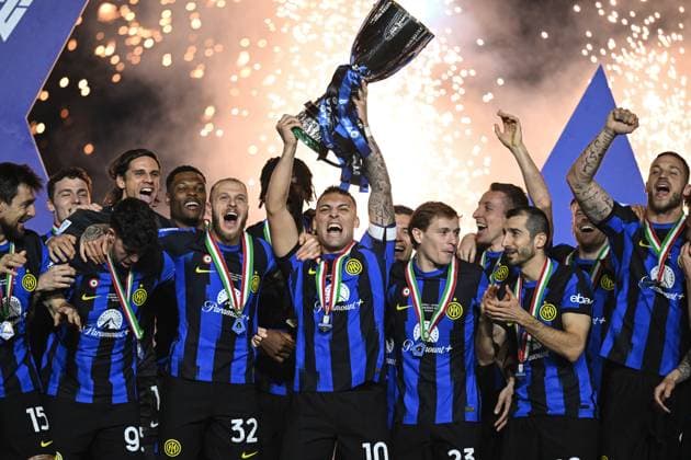 Bilder des Jahres 2024, Sport 01 Januar Sport Themen der Woche KW04 Sport Bilder des Tages Db Riyad (Arabia Saudita) 22 01 2024 - finale Supercoppa Italiana Napoli-Inter foto Daniele Buffa Image nella foto: Inter 
