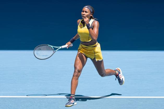 Tennis 2024: Australian Open Day 10 January 23, 2024: 4th seed COCO GAUFF of the USA in action against MARTA KOSTYUK of Ukraine on Rod Laver Arena in a Women s Singles Quarterfinals match on day 10 of the 2024 Australian Open in Melbourne, Australia. Sydney Low Cal Media(Credit Image: Â Sydney Low Cal Sport Media) California USA EDITORIAL USE ONLY Copyright: xx ZUMA-20240123_faf_c04_046.jpg SydneyxLowx csmphotothree226134