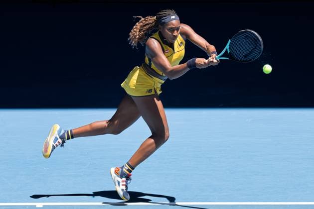 Tennis 2024: Australian Open Day 10 January 23, 2024: 4th seed COCO GAUFF of the USA in action against MARTA KOSTYUK of Ukraine on Rod Laver Arena in a Women s Singles Quarterfinals match on day 10 of the 2024 Australian Open in Melbourne, Australia. Sydney Low Cal Media(Credit Image: Â Sydney Low Cal Sport Media) California USA EDITORIAL USE ONLY Copyright: xx ZUMA-20240123_faf_c04_034.jpg SydneyxLowx csmphotothree226145