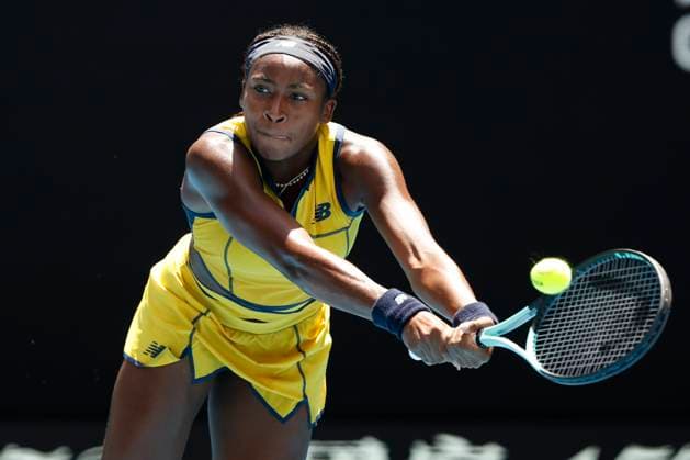 Coco Gauff, Australian Open 2024, Melbourne Park, Melbourne, Victoria, Australia Copyright: xJuergenxHasenkopfx