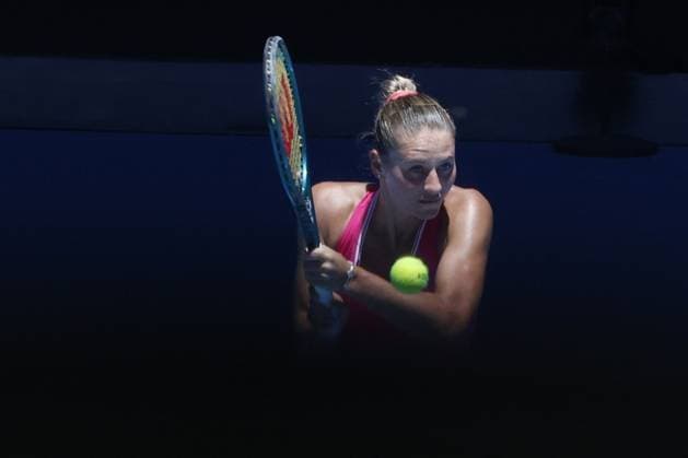 International Tennis match - Australian Open Marta Kostyuk (UKR) in action during their Quarterfinals singles match against Coco Gauff (USA) during Australian Open, International Tennis match in Melbourne, Australia, January 23 2024 Melbourne Australia  Copyright: xIPAxSport ABACAx