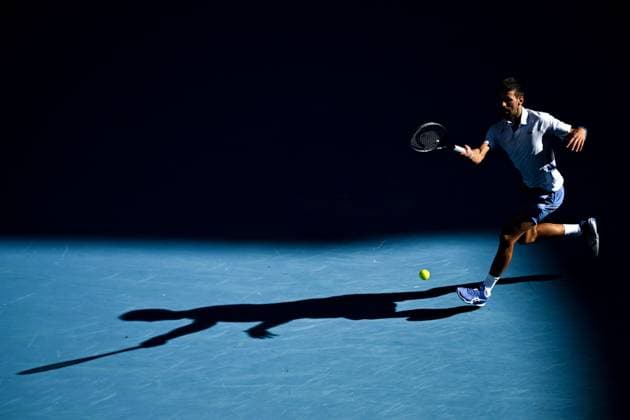 Novak Djokovic (SRB) during his quarter-final match Australian Open, Day Ten, Tennis, Melbourne Park, Melbourne, Australia - 23 Jan 2024  Copyright: xJamesxGourley Shutterstockx 14312084m
