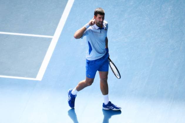 Novak Djokovic (SRB) during his quarter-final match Australian Open, Day Ten, Tennis, Melbourne Park, Melbourne, Australia - 23 Jan 2024  Copyright: xJamesxGourley Shutterstockx 14312084l