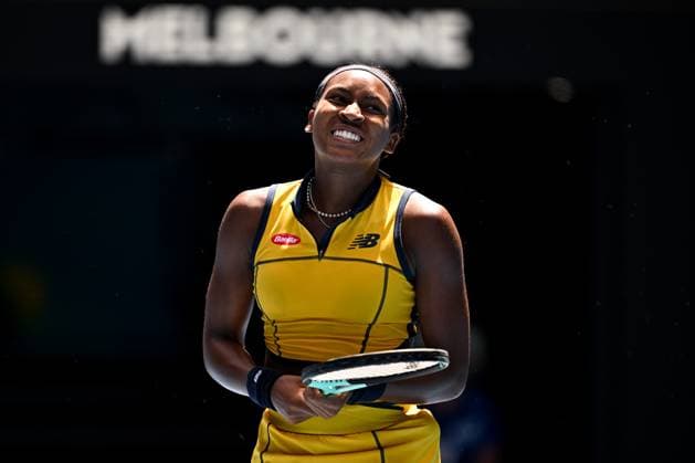Cori Gauff (USA) during her Quarter Final match Australian Open, Day Ten, Tennis, Melbourne Park, Melbourne, Australia - 23 Jan 2024  Copyright: xJamesxGourley Shutterstockx 14312084az