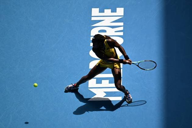 Cori Gauff (USA) during her Quarter Final match Australian Open, Day Ten, Tennis, Melbourne Park, Melbourne, Australia - 23 Jan 2024  Copyright: xJamesxGourley Shutterstockx 14312084ay