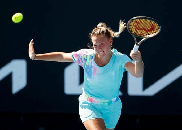 Yuliya Perapekhina, Girls Singles GS, Australian Open 2024, Melbourne Park, Melbourne, Victoria, Australia Copyright: xJuergenxHasenkopfx