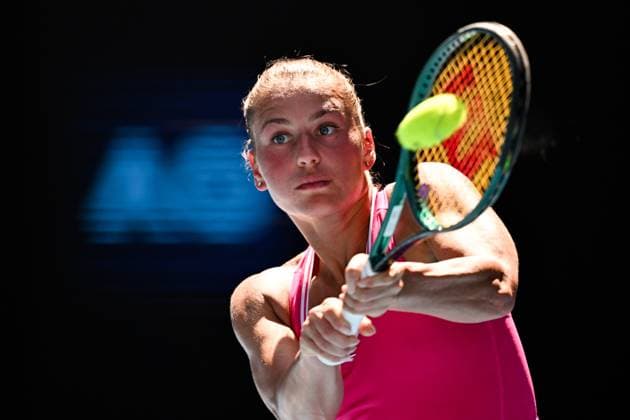 Marta Kostyuk (UKR) during her Quarter Final match Australian Open, Day Ten, Tennis, Melbourne Park, Melbourne, Australia - 23 Jan 2024  Copyright: xJamesxGourley Shutterstockx 14312084cu