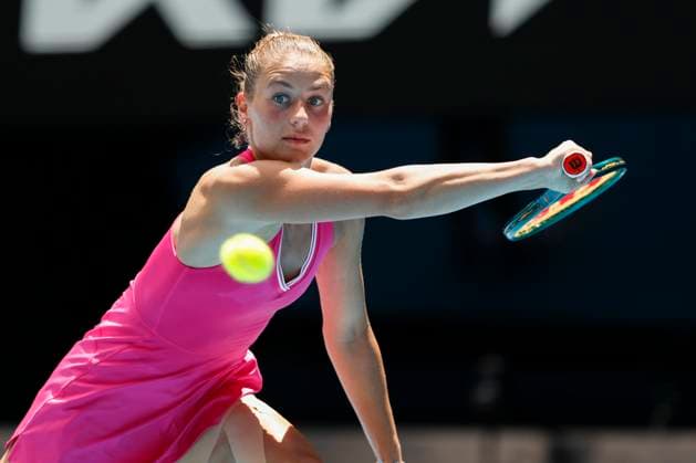Marta Kostyuk, Australian Open 2024, Melbourne Park, Melbourne, Victoria, Australia Copyright: xJuergenxHasenkopfx