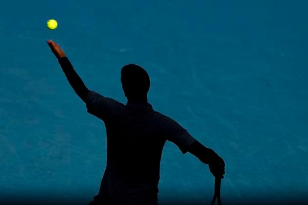 Novak Djokovic SRB Silhouette, Australian Open 2023, Melbourne Park, Melbourne, Victoria, Australia Copyright: xJuergenxHasenkopfx