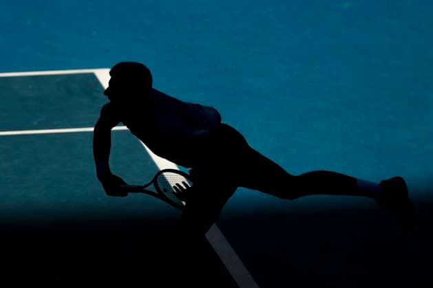 Novak Djokovic SRB Silhouette, Australian Open 2023, Melbourne Park, Melbourne, Victoria, Australia Copyright: xJuergenxHasenkopfx