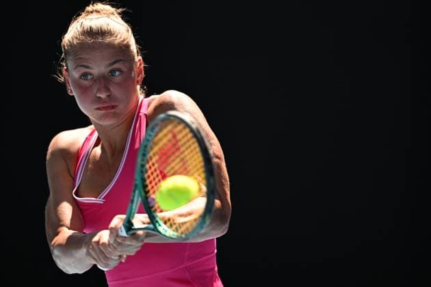Marta Kostyuk (UKR) during her Quarter Final match Australian Open, Day Ten, Tennis, Melbourne Park, Melbourne, Australia - 23 Jan 2024  Copyright: xJamesxGourley Shutterstockx 14312084cq