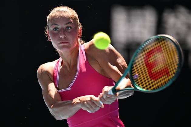 Marta Kostyuk (UKR) during her Quarter Final match Australian Open, Day Ten, Tennis, Melbourne Park, Melbourne, Australia - 23 Jan 2024  Copyright: xJamesxGourley Shutterstockx 14312084co