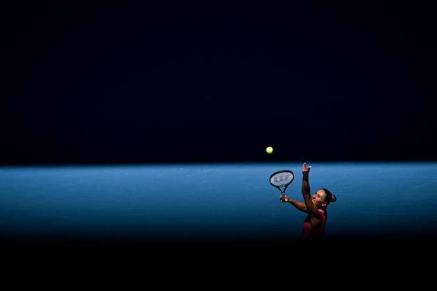 Marta Kostyuk (UKR) during her Quarter Final match Australian Open, Day Ten, Tennis, Melbourne Park, Melbourne, Australia - 23 Jan 2024  Copyright: xJamesxGourley Shutterstockx 14312084bo