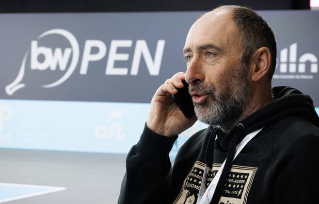 Belgian BW Open ATP, Tennis Herren Challenger 125 tournament Technic Director Bruno Sepulchre pictured during the BW Open ATP Challenger 125 tournament, in Louvain-la-Neuve, Tuesday 23 January 2024. THE BW Open takes place from 22 to 28 January. BENOITxDOPPAGNE  x84490395x