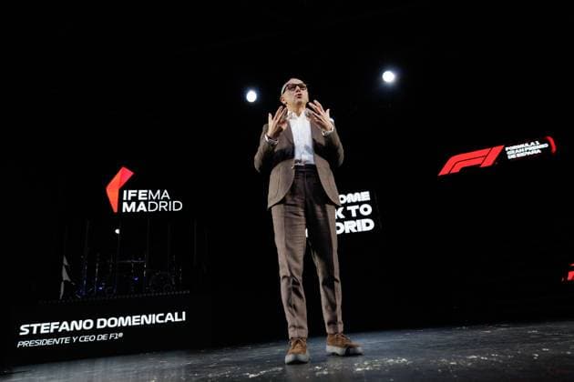 January 23, 2024, Madrid, Madrid, SPAIN: Stefano Domenicali, President and CEO of Formula one, attends during the presentation of the Formula One Madrid Grand Prix that will be held in Madrid starting in 2026 at IFEMA on January 23, 2024, in Madrid, Spain. Madrid SPAIN - ZUMAa181 20240123_zaa_a181_002 Copyright: xGuillermoxMartinezx