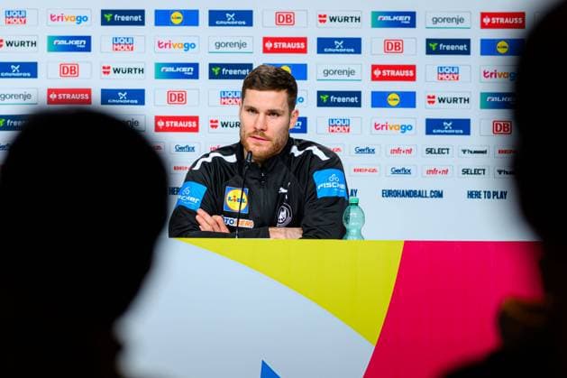 Cologne, Germany European Handball Championship 2024 Main Round Germany Media Day Johannes Golla Germany Cologne Lanxess Arena Germany