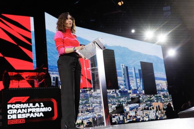 Sport Bilder des Tages January 23, 2024, Madrid, Madrid, SPAIN: Isabel Diaz Ayuso, President of the Community of Madrid, attends during the presentation of the Formula One Madrid Grand Prix that will be held in Madrid starting in 2026 at IFEMA on January 23, 2024, in Madrid, Spain. Madrid SPAIN - ZUMAa181 20240123_zaa_a181_006 Copyright: xGuillermoxMartinezx