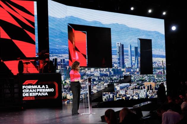 January 23, 2024, Madrid, Madrid, SPAIN: Isabel Diaz Ayuso, President of the Community of Madrid, attends during the presentation of the Formula One Madrid Grand Prix that will be held in Madrid starting in 2026 at IFEMA on January 23, 2024, in Madrid, Spain. Madrid SPAIN - ZUMAa181 20240123_zaa_a181_007 Copyright: xGuillermoxMartinezx