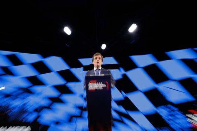 January 23, 2024, Madrid, Madrid, SPAIN: Jose Luis Martinez Almeida, Mayor of Madrid, attends during the presentation of the Formula One Madrid Grand Prix that will be held in Madrid starting in 2026 at IFEMA on January 23, 2024, in Madrid, Spain. Madrid SPAIN - ZUMAa181 20240123_zaa_a181_008 Copyright: xGuillermoxMartinezx