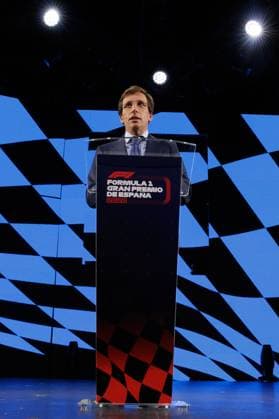 January 23, 2024, Madrid, Madrid, SPAIN: Jose Luis Martinez Almeida, Mayor of Madrid, attends during the presentation of the Formula One Madrid Grand Prix that will be held in Madrid starting in 2026 at IFEMA on January 23, 2024, in Madrid, Spain. Madrid SPAIN - ZUMAa181 20240123_zaa_a181_011 Copyright: xGuillermoxMartinezx