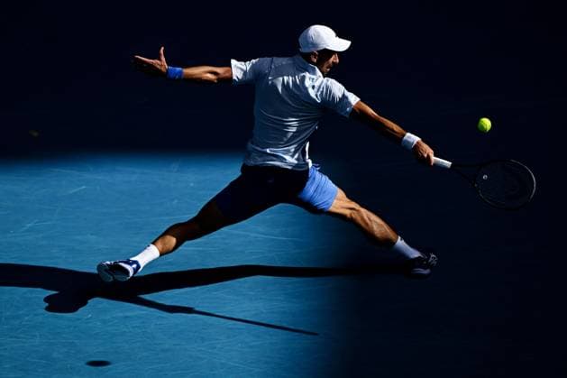 Novak Djokovic (SRB) during his quarter-final match Australian Open, Day Ten, Tennis, Melbourne Park, Melbourne, Australia - 23 Jan 2024  Copyright: xJamesxGourley Shutterstockx 14312084eu