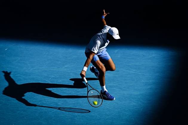 Novak Djokovic (SRB) during his quarter-final match Australian Open, Day Ten, Tennis, Melbourne Park, Melbourne, Australia - 23 Jan 2024  Copyright: xJamesxGourley Shutterstockx 14312084fa
