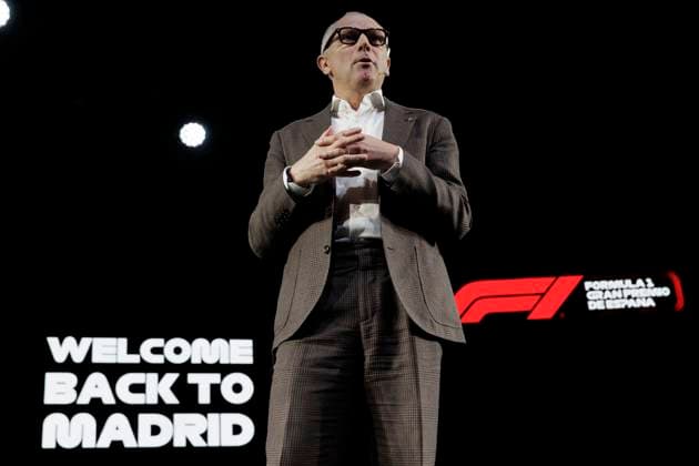 MADRID, SPAIN - JANUARY 23:president and CEO of Formula one Stefano Domenicali during presentation of the Formula One grand prix that will be held in Madrid starting in 2026 ONLYxEDITORIALxUSAGE  (241612224)