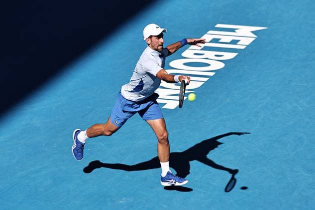 Novak Djokovic, SRB, during quarter finals of 2024 Australian Open in Melbourne, 23 01 2023