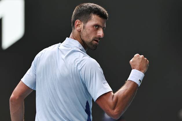 Novak Djokovic, SRB, during quarter finals of 2024 Australian Open in Melbourne, 23 01 2023