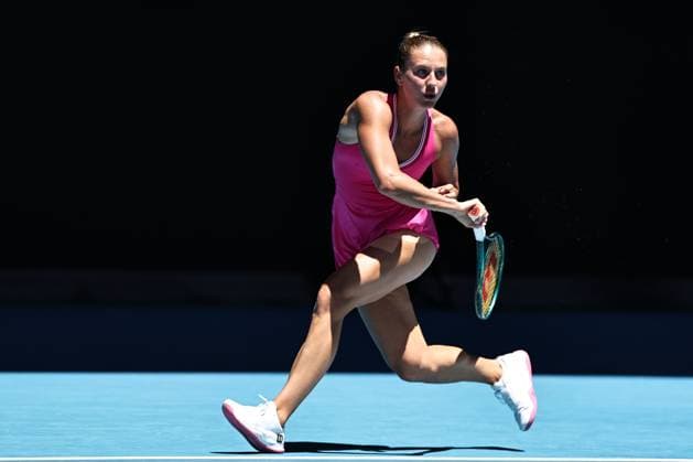 Marta Kostyuk, UKR, during quarter finals of 2024 Australian Open in Melbourne, 23 01 2023