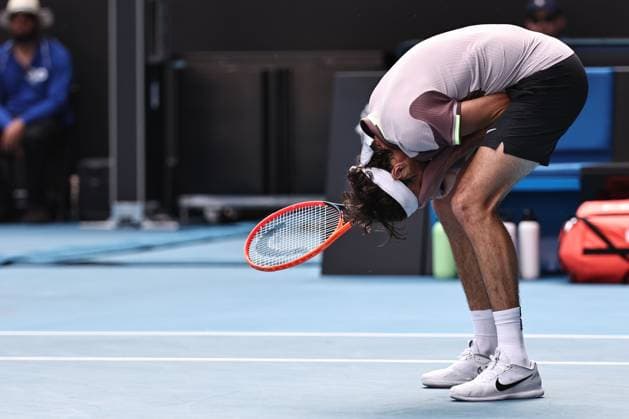 Taylor Fritz, USA, during quarter finals of 2024 Australian Open in Melbourne, 23 01 2023